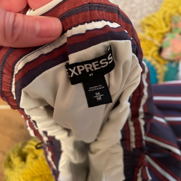 Express Strapless Jumpsuit One Piece Pantsuit Striped - Picture 7 of 7